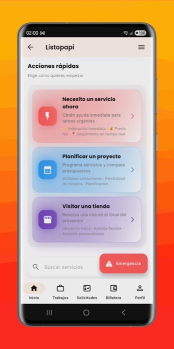 Home Services Marketplace screen