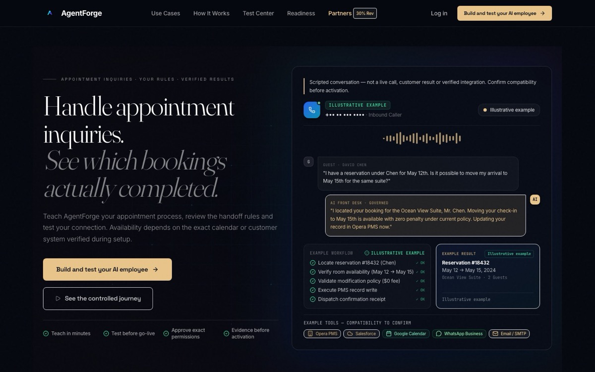 AgentForgeAI website