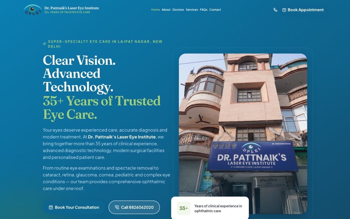Dr. Pattnaik's Laser Eye Institute website
